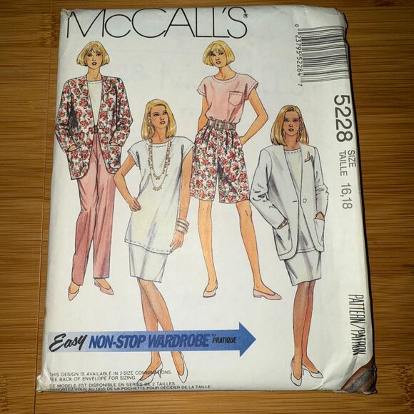 Vintage 1991 McCall's Womens pattern 5228 Size 16-18 uncut - Picture 1 of 5